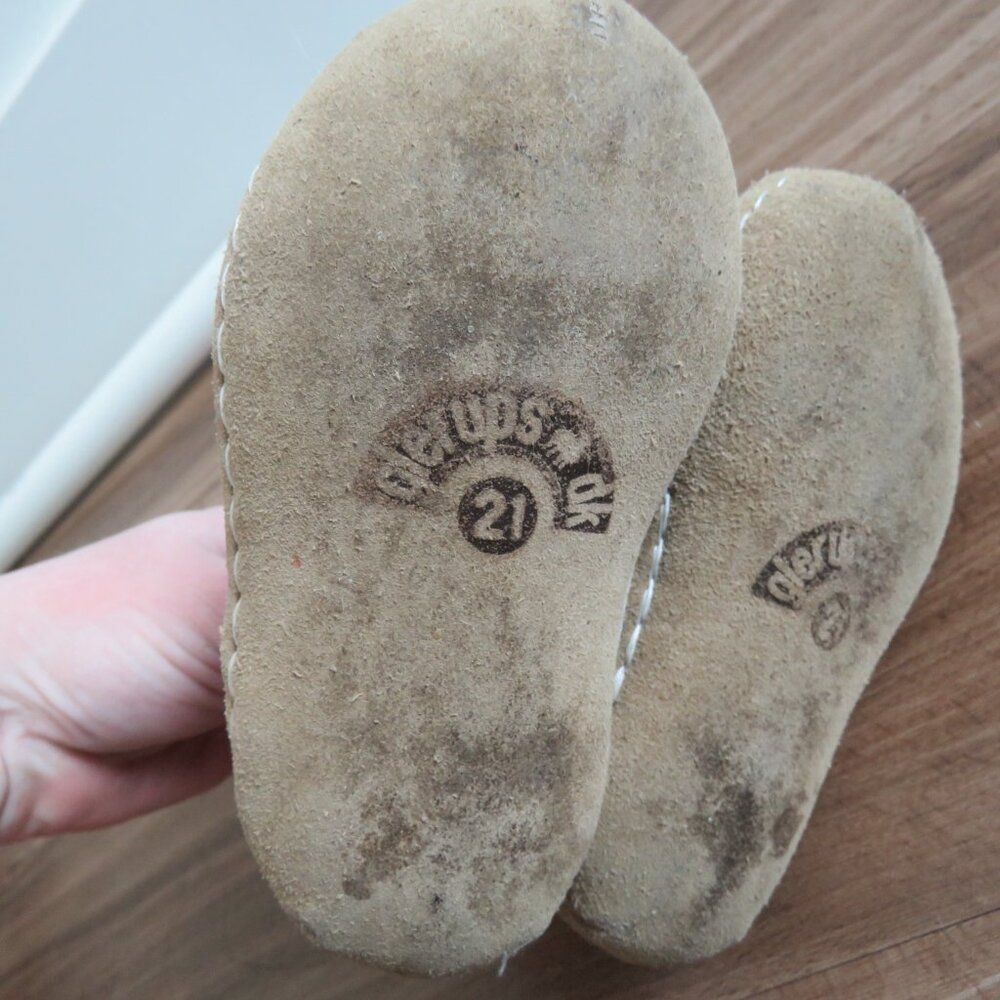 GLERUPS Slip On Purple 100% Natural Wool Slipper Booties Boots Baby Size US 5.5 - Picture 9 of 10